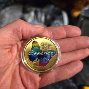 Gold Butterfly Coin With Serenity Prayer